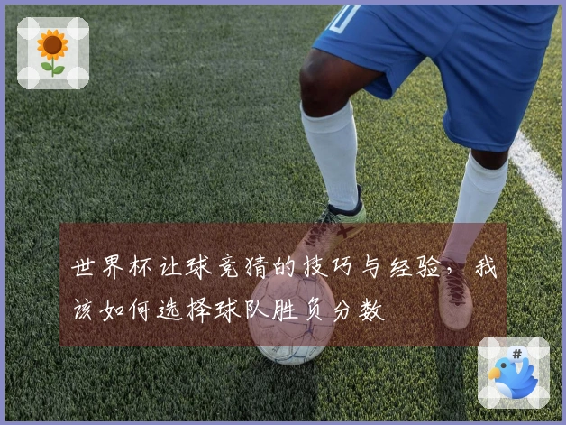 世界杯让球竞猜的技巧与经验，我该如何选择球队胜负分数